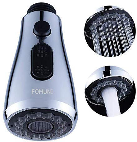 2 Funzione Rubinetto della cucina testa di spruzzo Pezzo di ricambio - Tirare Impostazioni doccia testa per la cucina bagno miscelatore, finitura cromo, Universal G 1/2