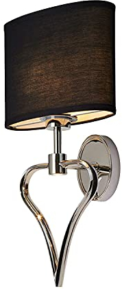 Licht-Erlebnisse Dekorative Badlampe LED in Chrom Herz Form spritzwasserdicht IP44 Wandleuchte Badezimmer HATIR