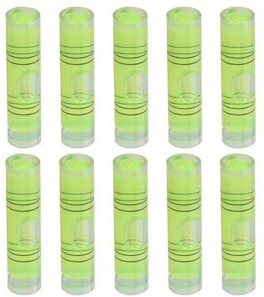 Utoolmart 9.5×40mm Green Universal Precision Bubble Level Vials Spirit Level Picture Hanging Levels Mark Measuring Instruments Layout Tools 10pcs