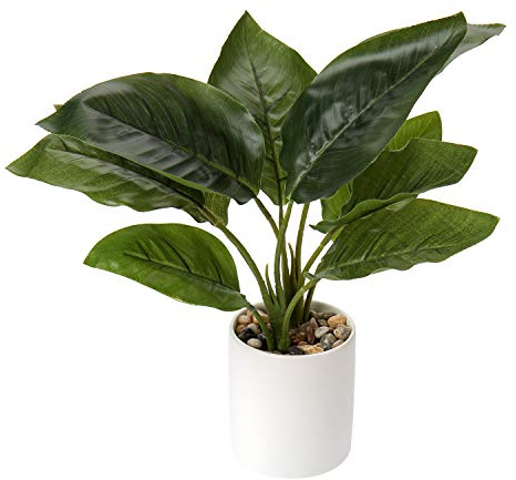 Briful Künstliche Pflanzen Kunstpflanze Unechte Pflanzen Tropische Zimmerpflanze Faux Monstera im Topf für Hausgarten Büro Schreibtisch Duschraum Dekoration