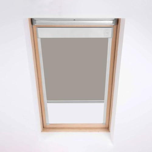 Dachfensterrollos für VELUX Dachfenster, Verdunkelungsrollo Hellgrau UK04