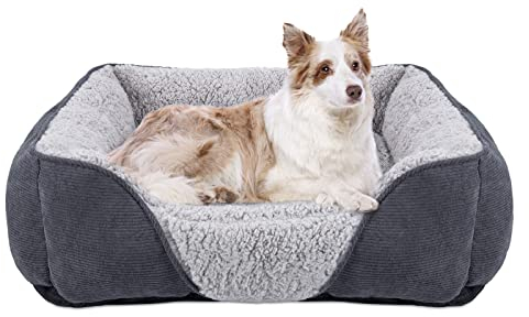 JOEJOY Hundebett Mittelgroße Hunde, Hundekorb Waschbar, Flauschig Hundebetten, rutschfest HundeköRbchen, Kuschelig Hundesofa für Hunde und Katzen, 63×53×20 cm