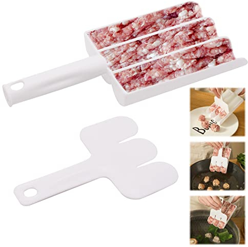 HASAIKA Moule pour la Fabrication de boulettes de Viande, Triple Machine à Boulettes de Viande, Appareil à boulettes de Viande Outils de Cuisson pour la Cuisine, Sorbet, Boulettes de Riz, Cake Pops