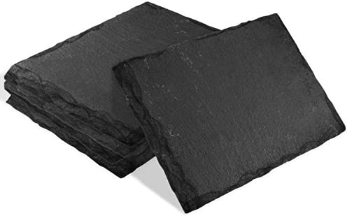 mtb more energy 5er Set Schiefertafel Schiefer Schild Platte - 20 x 15 cm - rechteckig - DIY - zum selbst Beschriften oder Gravieren für Geschenke, Basteln, Haushalt, Garten