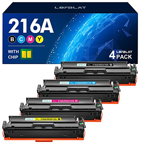 LOFBLAT 216A Toner Set, Ersatz für Toner Color Laserjet Pro MFP M183fw M182n M182 M182nw M183fdw M155 M155a Drucker, für Toner 216A W2410A W2411A W2412A W2413A (Mit Chip)