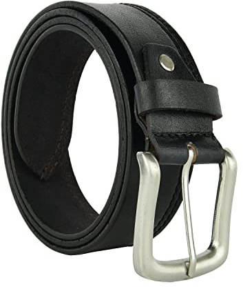 Conte Massimo Herrengürtel aus echtem Leder, mit Schlaufe, kürzbar, 4 cm Breite