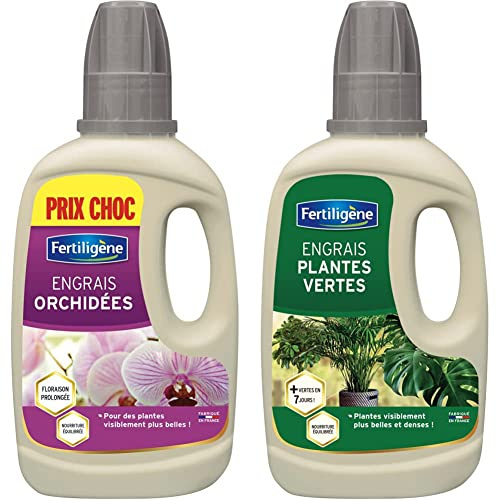 Fertiligène Engrais Orchidées, 480 ML & Engrais Plantes Vertes, 400 ML