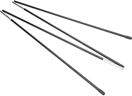 Glasfaserstangen-Set, Markisenstange, rostfrei, spitzes Kopfdesign, leicht, hitzebeständig, für 2 x 2 m Doppelzelt