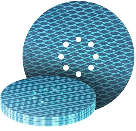 20Stk 225mm Klett Schleifpapier, 8-Loch Schleifscheiben mit Staubabsaugung, Korn 180, Hochwertiges Aluminiumoxid Schleifmittel für Exzenterschleifer – GZKTY