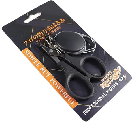Tijeras para cortar hilos de ,Tijeras para pescar hilos trenzados | Tijeras de acero inoxidable para hilos de trenzados | Cordón retráctil, tijeras de inoxidables para agua salada,