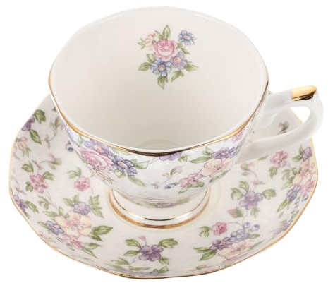 Luxshiny 1satz Europäisches Kaffeetassen-set Aus Knochenporzellan Mit Untertasse Ergonomischem Griff Und Einzigartigem Design Für Stilvolle Kaffeepausen Und Entspannende Nachmittage