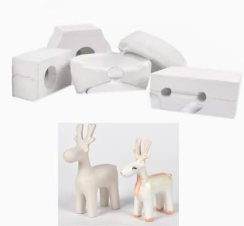1 juego de herramientas de cerámica para alfareros, molde de cerámica para formar moldes de yeso, suministros de decoración del hogar hechos a mano, mini ciervos