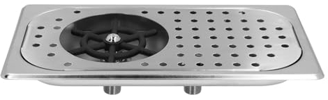 Enjuagador de Vidrio, Enjuague de Vidrio de Acero Inoxidable 304, Lavadora Automática de Tazas con Bandeja de Goteo de Drenaje, Fregadero de Enjuague de Jarra de Encimera de Barra