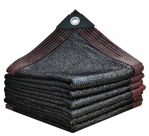 Sun Sail Shade 3m X 3m 3m X 4m 2m X 2m Net Cloth Anti-aging Shade Tarpaulin, Mesh Breathable Shade Net Covers for Garden Pergola Plant Balcony Courtyard,black-2x4m