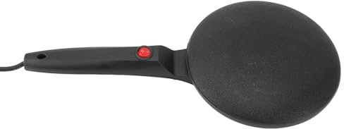 Crepiera Elettrica Piastra Rivestita Antiaderente Macchina per Pancake Domestica da 8 Pollici per i Preferiti della Colazione, Design con Manico Lungo, Controllo (Spina UE da 100