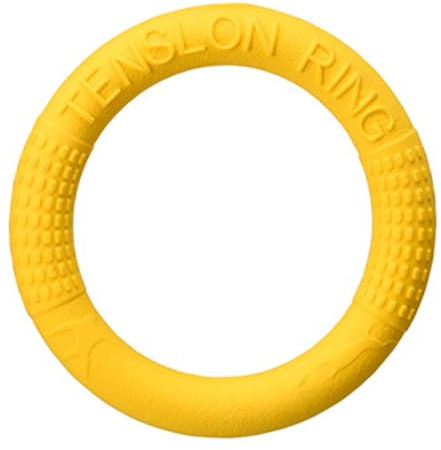 Tiardey Hunde-Fitness-Ring, Hundebeißring, Hundetrainingsring, Trainingsgerät für Hunde im Freien, Trainingsring für kleine, mittelgroße und große Hunde (Gelb