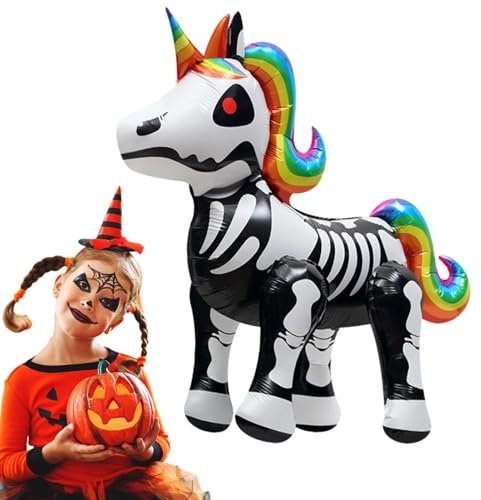 jlceh Halloween-Ballons | Einzigartige und lebendige Halloween-Schädel-Hunde-Ballons - Totenkopf-Hundeballons für Halloween-Geburtstagsparty-Dekorationen, Fensterdekoration