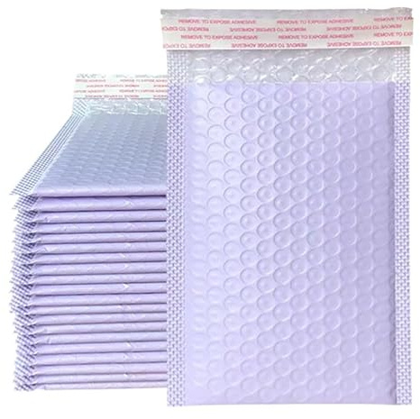 50 x gepolsterte Briefumschläge, Schaumstoff-Umschläge, selbstklebend, mit Luftpolster-Versandtasche, Versand, Geschenkpakete, Luftpolster-Versandtaschen, Violett, 50 Stück, 11 x 15 cm