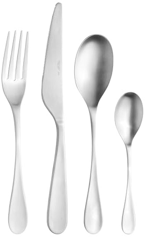 Pintinox Set Posate 24 Pezzi per 6 Persone – Serie Drop, Acciaio Inox Nichel Free (SATINATO)