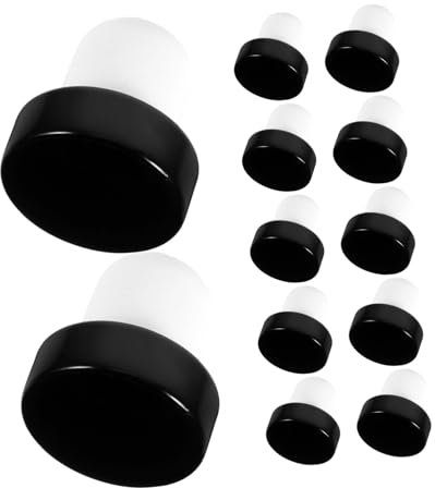 TOPBATHY 2 Sätze Weinflasche Weicher Stecker Kappe Stopper Schlank Stöpsel Für Flaschen Mit Wiederverwendbar Flaschenverschluss Flaschenkorken Stopfpilz Stopfen Gummi Schwarz Stück * 2