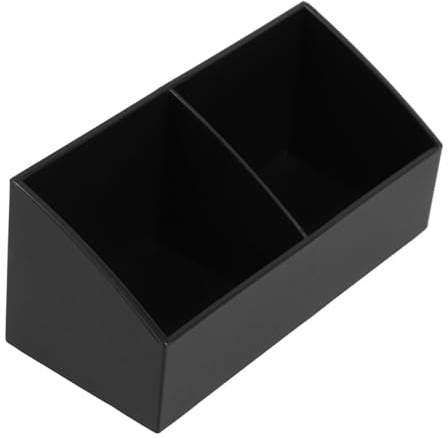 Hemobllo Caja Organizadora Para Bolsitas De Té y Azúcar 2 Compartimentos, Material Resistente, Tamaño Compacto, Almacenamiento Para Cocina y Oficina, Porta Bolsitas Multifuncional