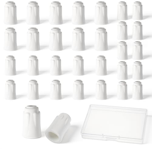 30 dadi in ceramica bianchi, connettori per fili in ceramica ad alta temperatura, 18-8, 22-10, 22-14 AWG, connettori per cavi elettrici per riparazioni elettriche (piccoli, medi, grandi)