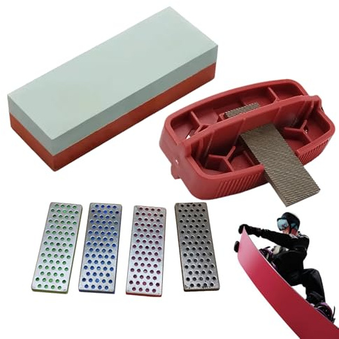 Generisch Skikantenschärfer - Ergonomisches Schleifset Aus Aluminiumlegierung,Skischärfset Zur Pflege | Familienfreundliches Wintersport-Zubehör Für Ski Snowboard Winter