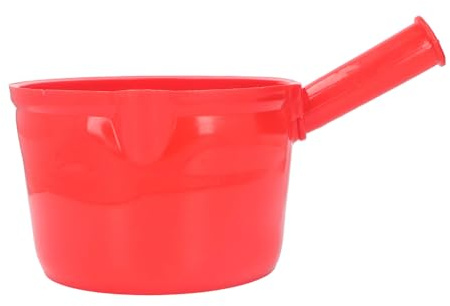 MasYosh Mestolo per L'acqua, Design Ispessito in Plastica di Grande capacità per il Bagno, la Cucina, L'orto, con Fori per Viti per Bastoncini Fissi (Rossa)