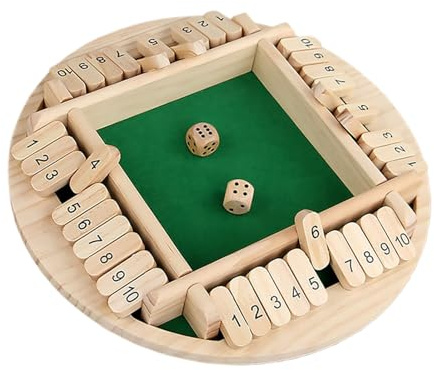 Stäng Box Game, Shut the Box Board Game | Roligt tärningsspel - Underhållande tilläggsspel av trä, stäng lådan Brädspel för födelsedagsfester, pubar, familjesammankomster