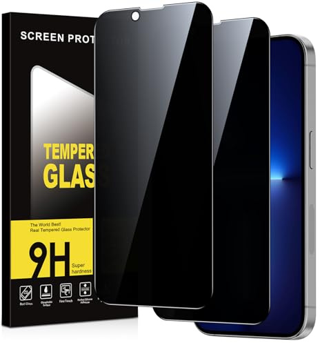 Xiltlly Privacy Pellicola Protettiva per iPhone 13 Pro Vetro Temperato,Durezza 9H Anti-Spy Protezione Schermo,Anti-Graffio Senza Bolle Anti-Spia Vetrino Protettivo,2 Pezzi