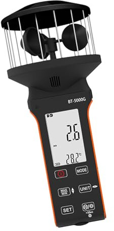 Portable Handheld Cup Anemometer for HVAC Flying Outdoor Activity and Industrial Applications Wind Meter Tunnel Construction Wind Measure