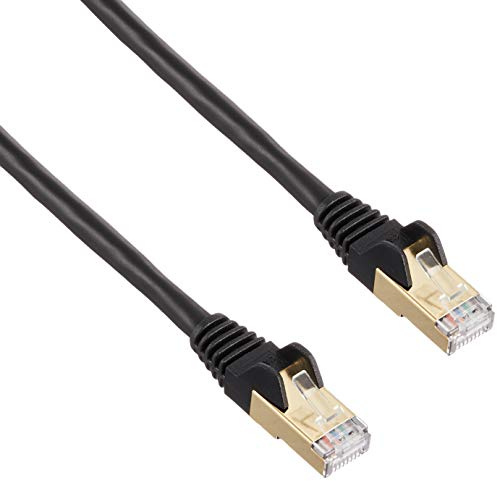 StarTech 2m Cat6a Snagless Ethernet Cable, Black (6ASPAT2MBK) | 100W PoE delivery, Gold-plated RJ45, Patch Cable, Ethernet Cord, 10 Gigabit, 10GbE, Network, Strain Relief, TIA, 26AWG copper