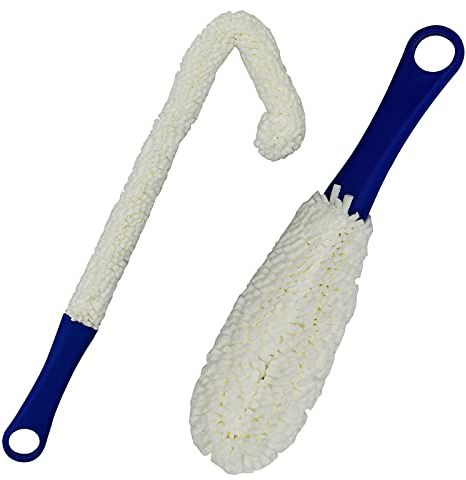 Maydahui Bouteille de Vin Souple Brosse de Nettoyage pour carafes de vin, Verres, Tasses, Verres (Lot de 2)