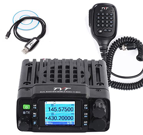 TYT TH-8600 Mini 25 Watt Dual Band Amateur Radio Base, IP67 Waterproof Radio VHF: 144-148mhz (2m) UHF:420-450mhz (70cm) Car Mobile Transceiver with Cable
