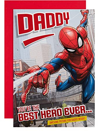 Hallmark Geburtstagskarte für Papa – Marvel Spider-Man Design