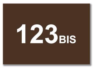 Targhetta incisa numero di cassetta delle lettere autoadesiva, 10 x 7 cm, personalizzata,