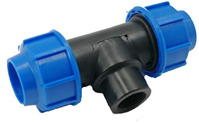 Wacredo PP-Klemmfitting T-Stück, 32mm x 3/4 IG x 32mm