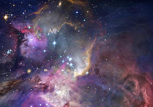 wandmotiv24 Fototapete Weltraum Weltall Galaxie, XXL 400 x 280 cm - 8 Teile, Wanddeko, Wandbild, Wandtapete, Sternennebel NASA Hubble M6503
