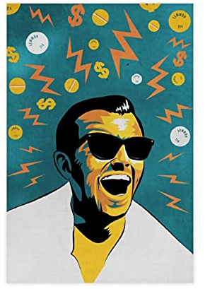 Filmposter The Wolf of Wall Street 27, Leinwand, Schlafzimmer, Dekoration, Sport, Landschaft, Büro, Raumdekoration, Geschenk, 50 x 75 cm, ohne Rahmen:
