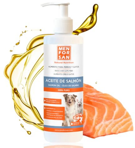 MENFORSAN Lachsöl für Hunde und Katzen | Optimiert das Immunsystem | Stärkt Gelenke und Knochen | Reduziert Hautprobleme | 500ml