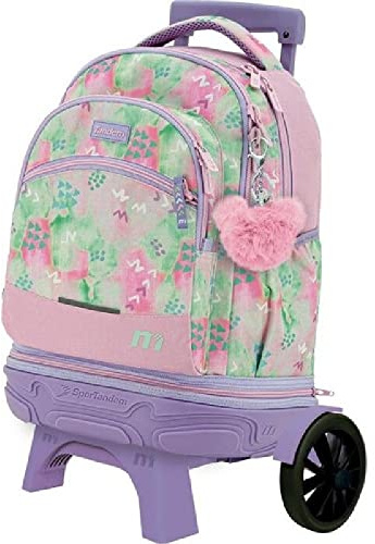 TANDEM Carro Compact Desmontable con Mochila, 35L, Ruedas Grandes y Silenciosas, 5 Compartimentos, Tirantes Ergonómicos, Bolsillo Lateral para Botella, Asa Acolchada Superior, Colección Imagine