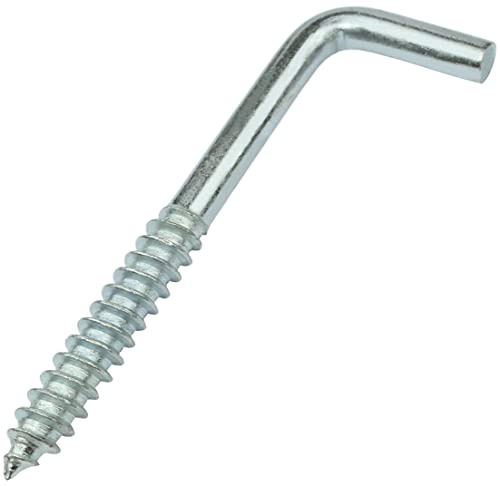 AERZETIX C58016 Satz von 25 Schraubhaken in form L zum einschrauben Ø5x50 mm