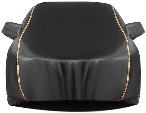 vollgarage Auto abdeckplane Autoabdeckung Für BMW 320 325 328 |Autoabdeckung Für Den Außenbereich Staubdichte Flammhemmende Oxford-Autoplane, Seitliches Reißverschluss-Design (Color : Black, Size :