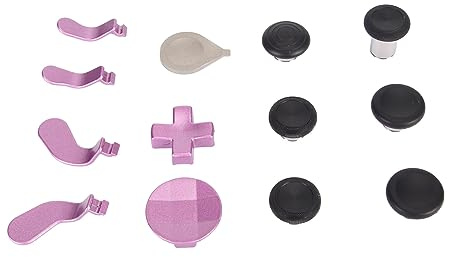Zunate Metal Magnetic Joysticks Thumbsticks, Wireless Controller Buttons with Hard EVA Accessory Case, for One Series 2 Controller Core (Purple)