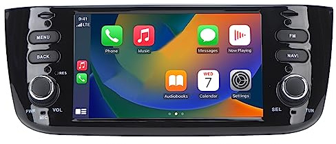Fydun Car Multimedia Player, 6.2in Car Stereo HD Touch Screen Carplay 2+32G Navigation Player Radio Audio Receiver for Linea Punto EVO
