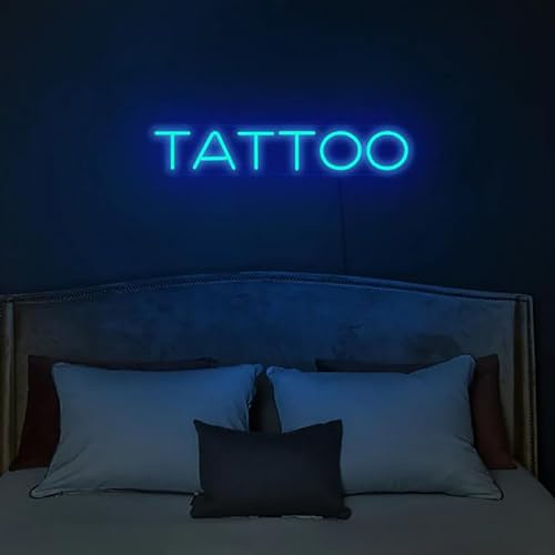 TATTOO Neon Sign for Wall Decor,TATTOO 23 * 5 Inches Led Neon Sign,Neon TATTOO sign perfect for TATTOO Shop Decoration,Room,garden,Birthday Party,Christmas,Pub Bar Decoration,Gifts