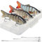 Realure 3 Stück Mehrgelenkige Hecht Köder mit 15cm 23cm 30cm Drahtspuren Hecht Angelköder Sets 3D Kunstköder Wobbler Langsam Sinkender Köder, für Süßwasser,Salzwasser, Forelle, Barsch