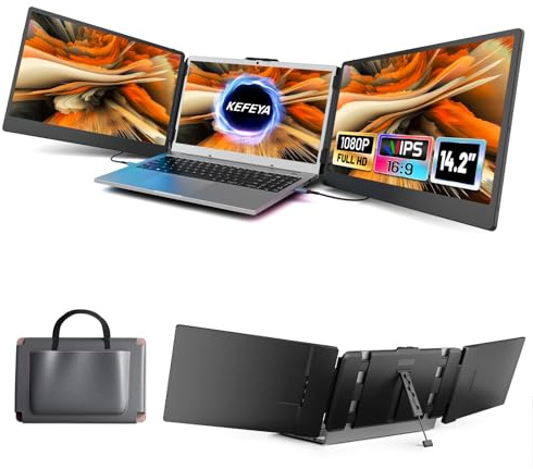 KEFEYA 12 Zoll Portable Monitor - Laptop Monitor Erweiterung - Tragbarer Monitor fürLaptop…