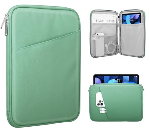 TiMOVO 9-11 Zoll Tablet-Tasche mit Fach, Bodhi Grün | Für iPad 11 A16 2025, iPad 10,9/10,2, Air 11 5./4. Gen, Galaxy Tab A9+/A11 Plus 11