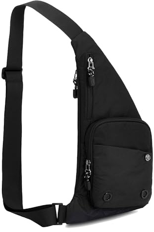 A-QMZL Borsello Uomo e Donna Tracolla Zaino Monospalla Borsa a Tracolla Sottile Antifurto Impermeabile leggera multi tasche per Viaggi Sport Spalla Sling Bag Piccolo Crossbody Bag